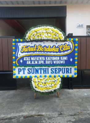 Papan Bunga Duka di Kota Bambu Utara